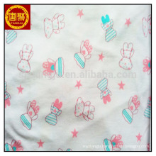 100% cotton interlock printed knitted fabric